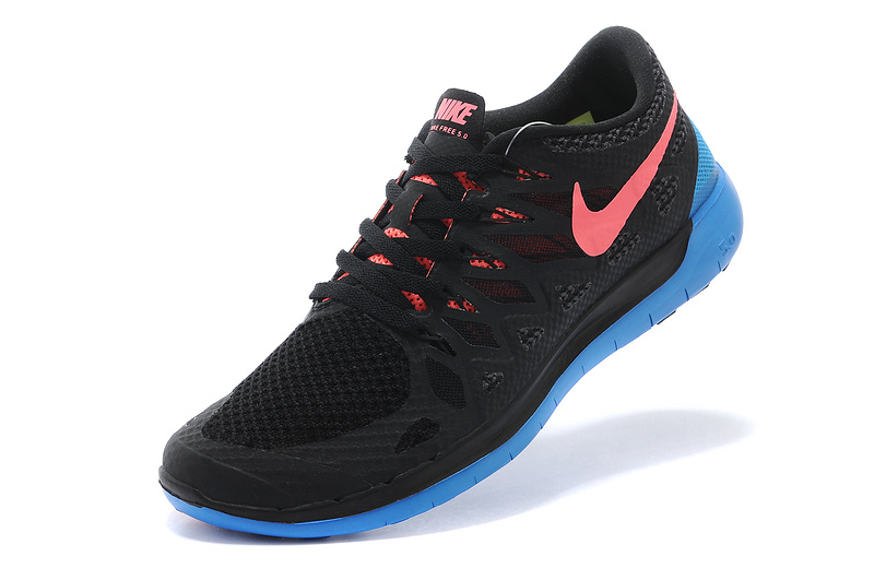 nouvelle Nike Free 5.0 en plus d hommes noirs roses chaussures de course bleu (4)